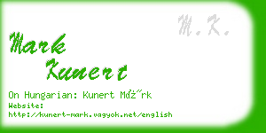 mark kunert business card